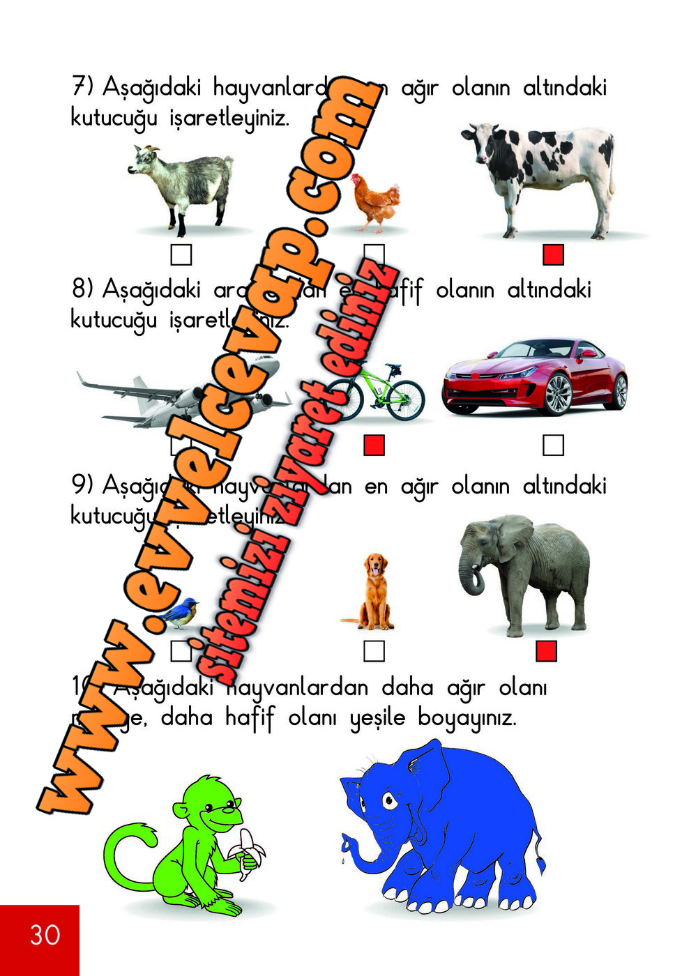 1. Sınıf Matematik Meb Yayınları Ders Kitabı Cevapları Sayfa 30