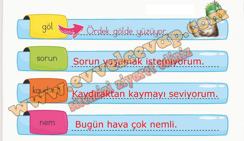  1. Sınıf Türkçe Ders Kitabı Meb Yayınları Sayfa 40 Cevabı