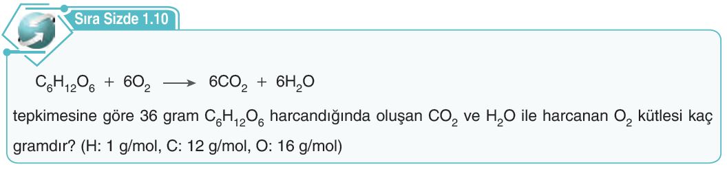 10. Sınıf Kimya SDR Dikey Yayıncılık Ders Kitabı Cevapları Sayfa 46