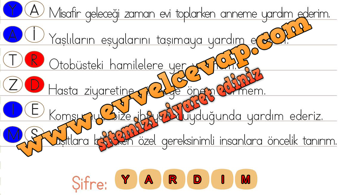 2. Sınıf Hayat Bilgisi Meb Yayınları Ders Kitabı Sayfa 91 Cevabı