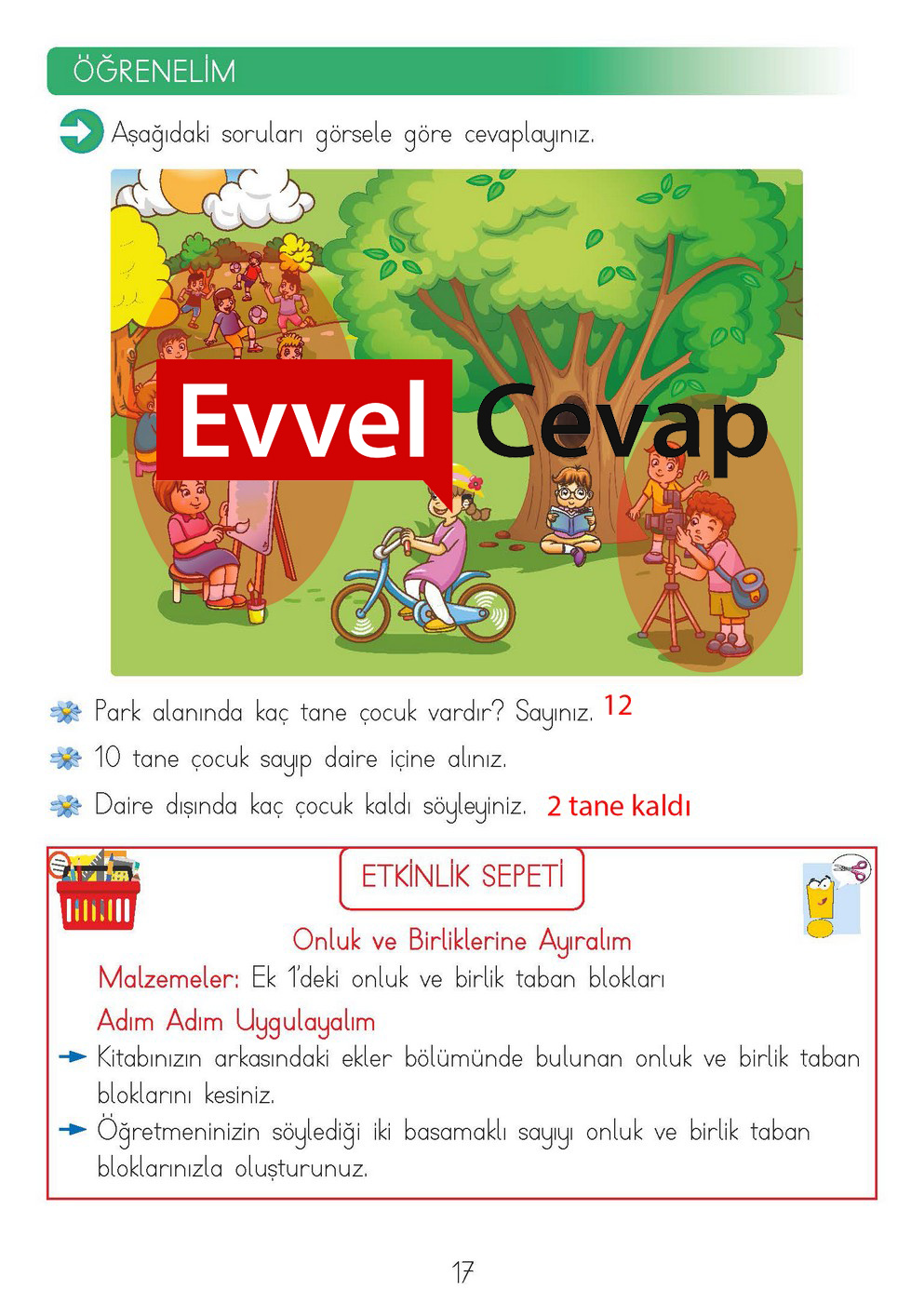 2. Sınıf Matematik Meb Yayınları Ders Kitabı Cevapları Sayfa 17