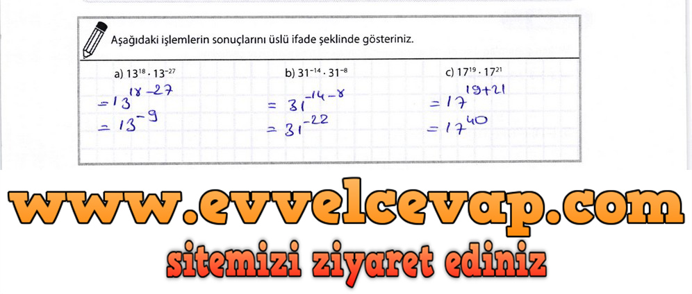8. Sınıf Matematik Meb Yayınları Ders Kitabı Sayfa 36 Cevapları