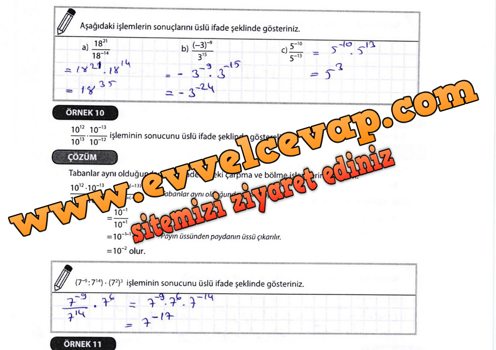 8. Sınıf Matematik Meb Yayınları Ders Kitabı Sayfa 38 Cevapları