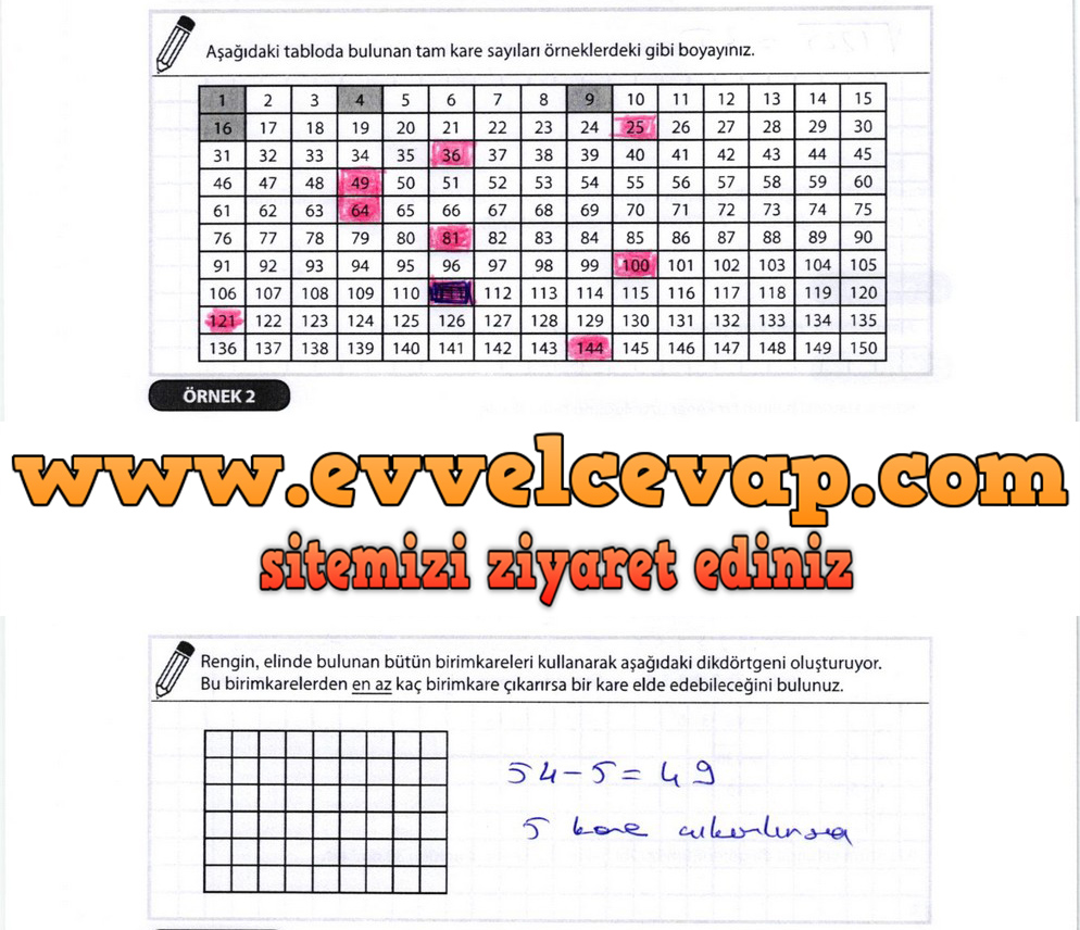 8. Sınıf Matematik Meb Yayınları Ders Kitabı Sayfa 59 Cevapları