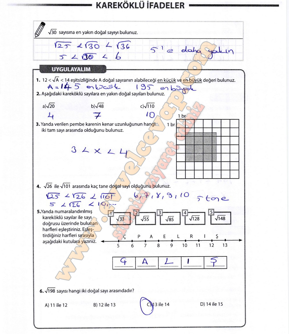 8. Sınıf Matematik Meb Yayınları Ders Kitabı Sayfa 64 Cevapları