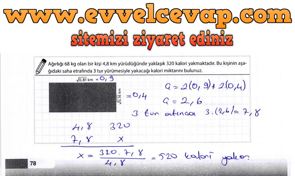 8. Sınıf Matematik Meb Yayınları Ders Kitabı Sayfa 78 Cevapları