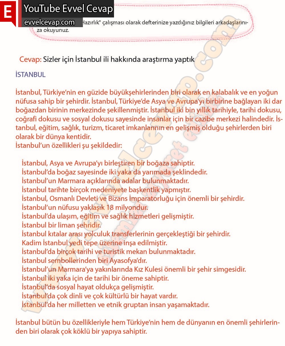 4. sınıf Koza Yayınları T&uuml;rk&ccedil;e Ders Kitabı Cevapları Sayfa 114