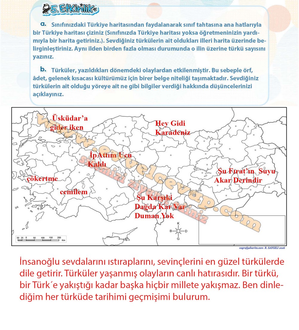 4. sınıf Koza Yayınları T&uuml;rk&ccedil;e Ders Kitabı Cevapları Sayfa 128