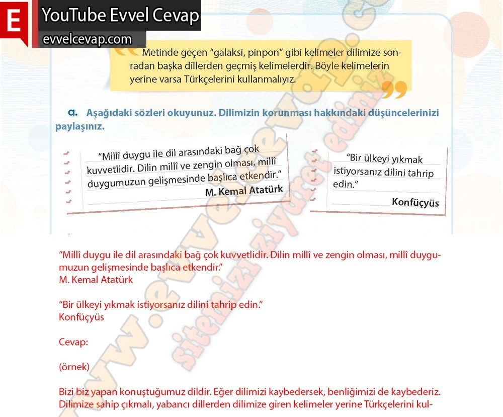 4. sınıf Koza Yayınları T&uuml;rk&ccedil;e Ders Kitabı Cevapları Sayfa 151