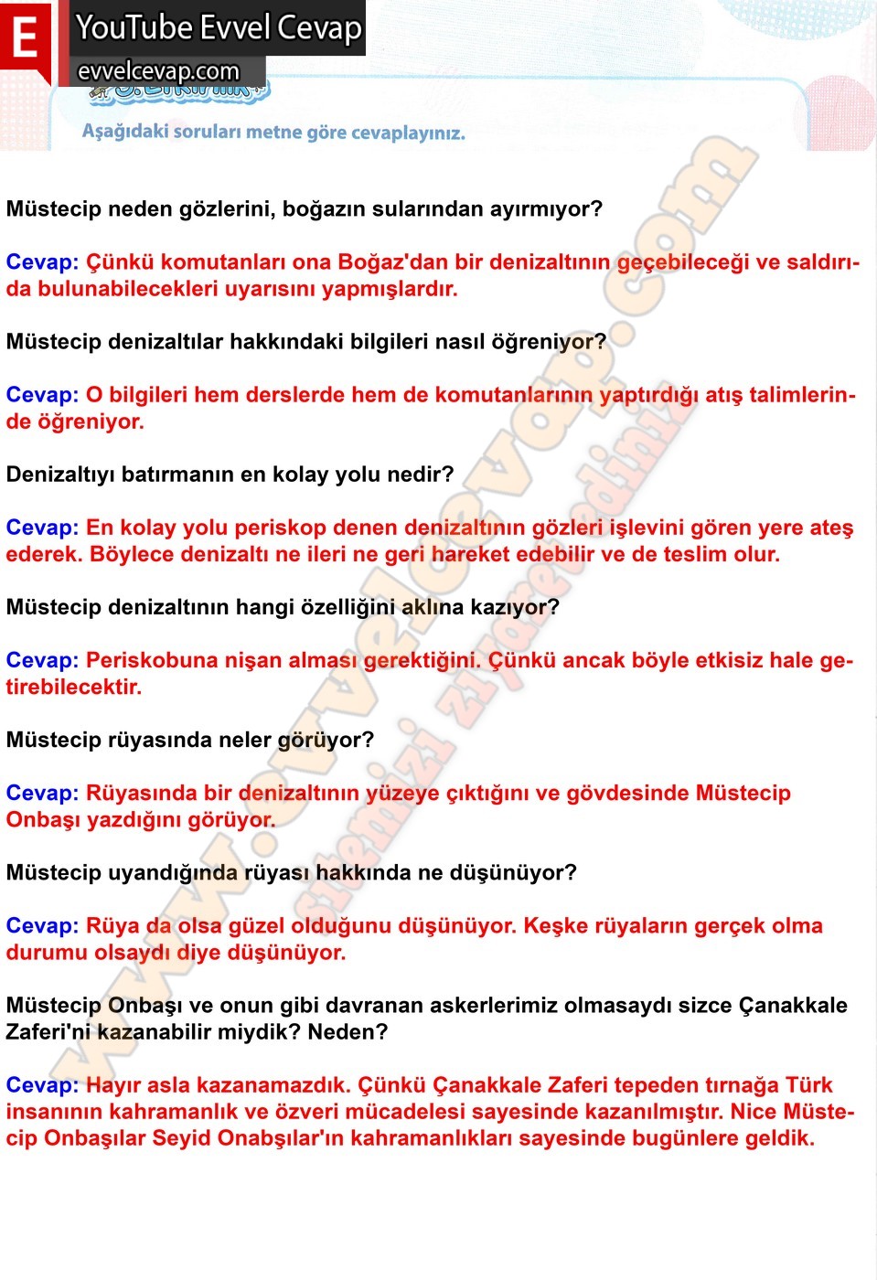 4. sınıf Koza Yayınları T&uuml;rk&ccedil;e Ders Kitabı Cevapları Sayfa 50