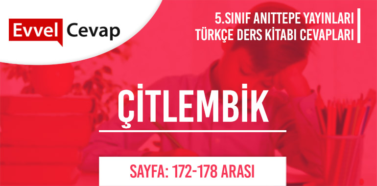 5. Sınıf Anıttepe Yayıncılık Türkçe Ders Kitabı Cevapları Sayfa 172-173-174-175-176-177-178