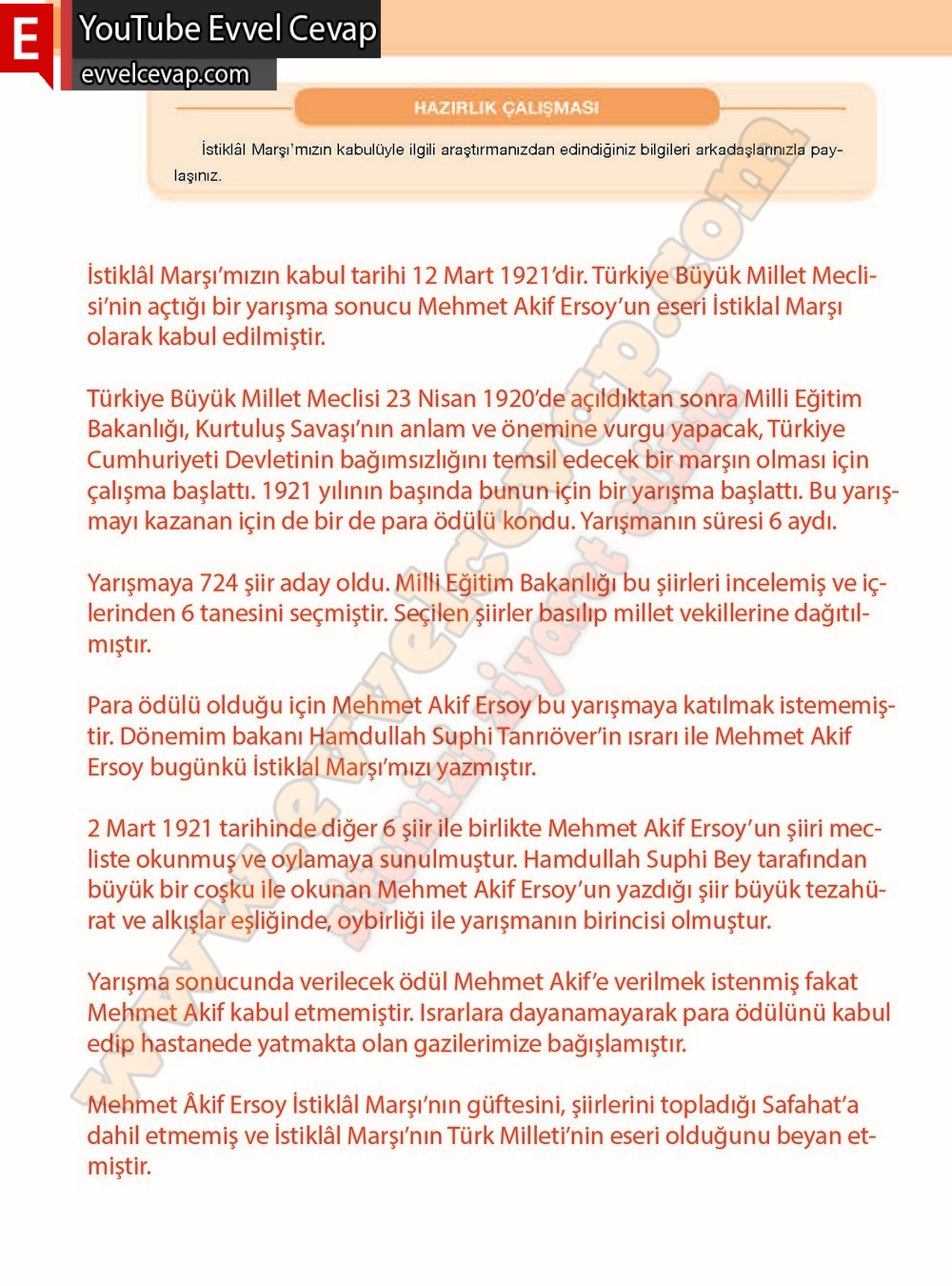 7. Sınıf &Ouml;zg&uuml;n Yayınları T&uuml;rk&ccedil;e Ders Kitabı Cevapları Sayfa 104