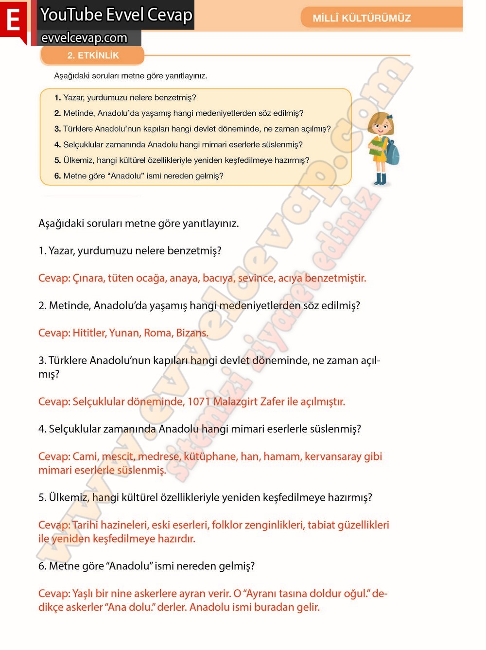 7. Sınıf &Ouml;zg&uuml;n Yayınları T&uuml;rk&ccedil;e Ders Kitabı Cevapları Sayfa 123