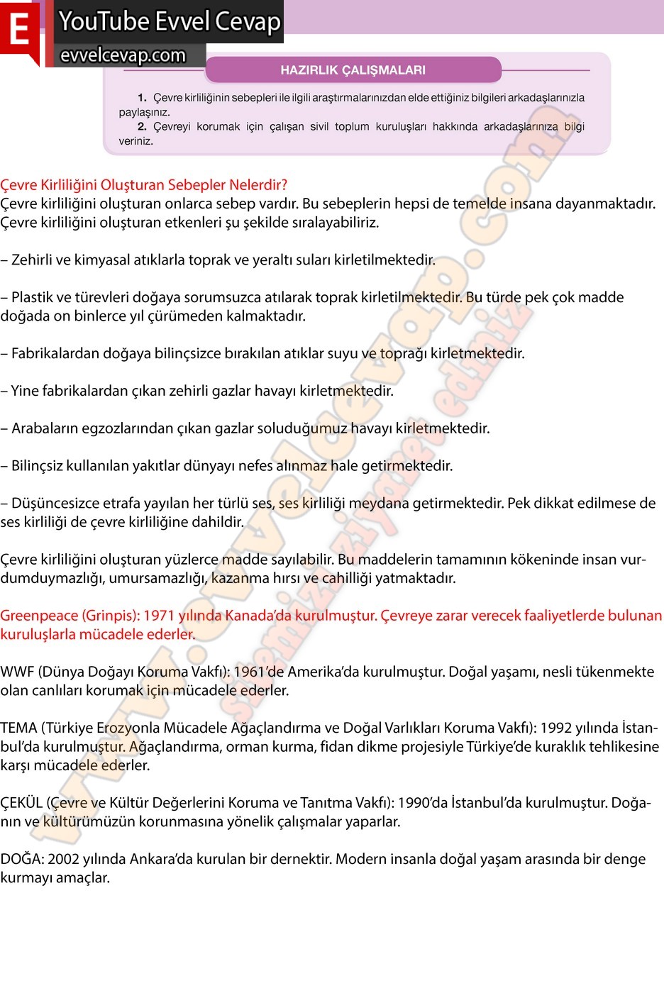 7. Sınıf &Ouml;zg&uuml;n Yayınları T&uuml;rk&ccedil;e Ders Kitabı Cevapları Sayfa 132