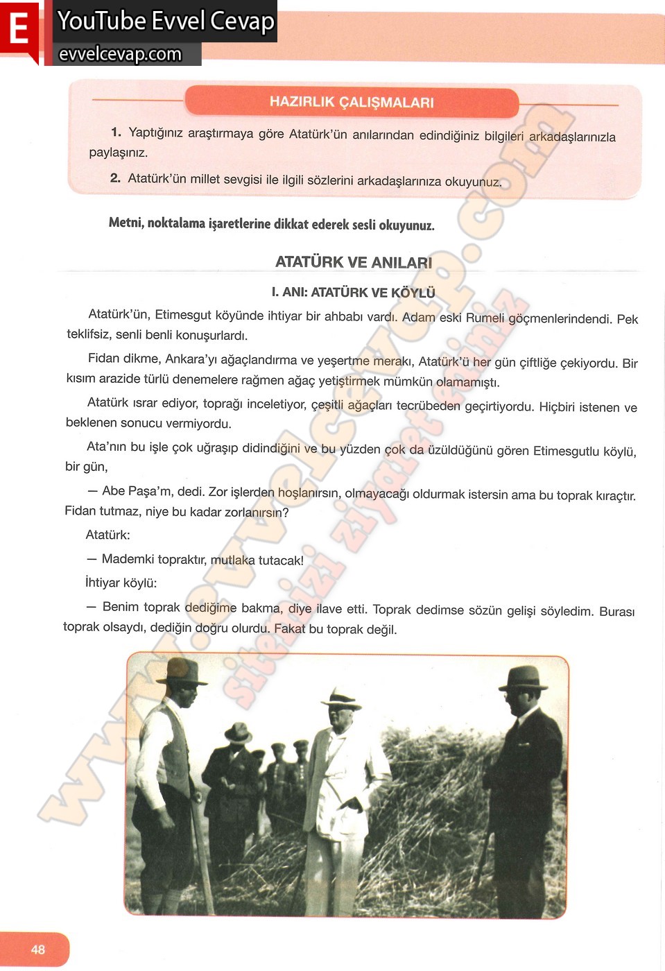 7. Sınıf &Ouml;zg&uuml;n Yayınları T&uuml;rk&ccedil;e Ders Kitabı Cevapları Sayfa 48