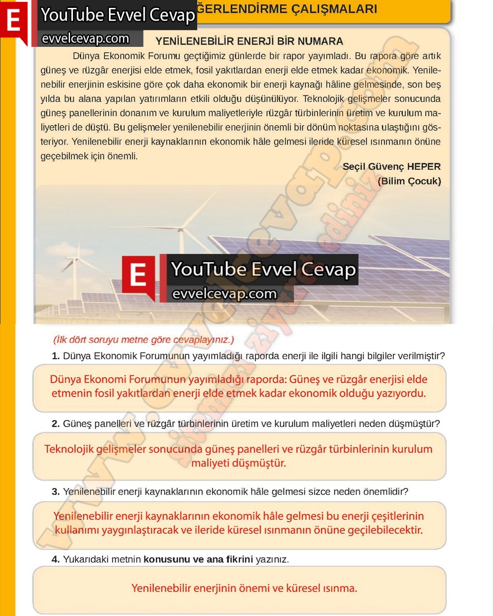 8. sınıf Meb Yayınları T&uuml;rk&ccedil;e Ders Kitabı Cevapları Sayfa 112