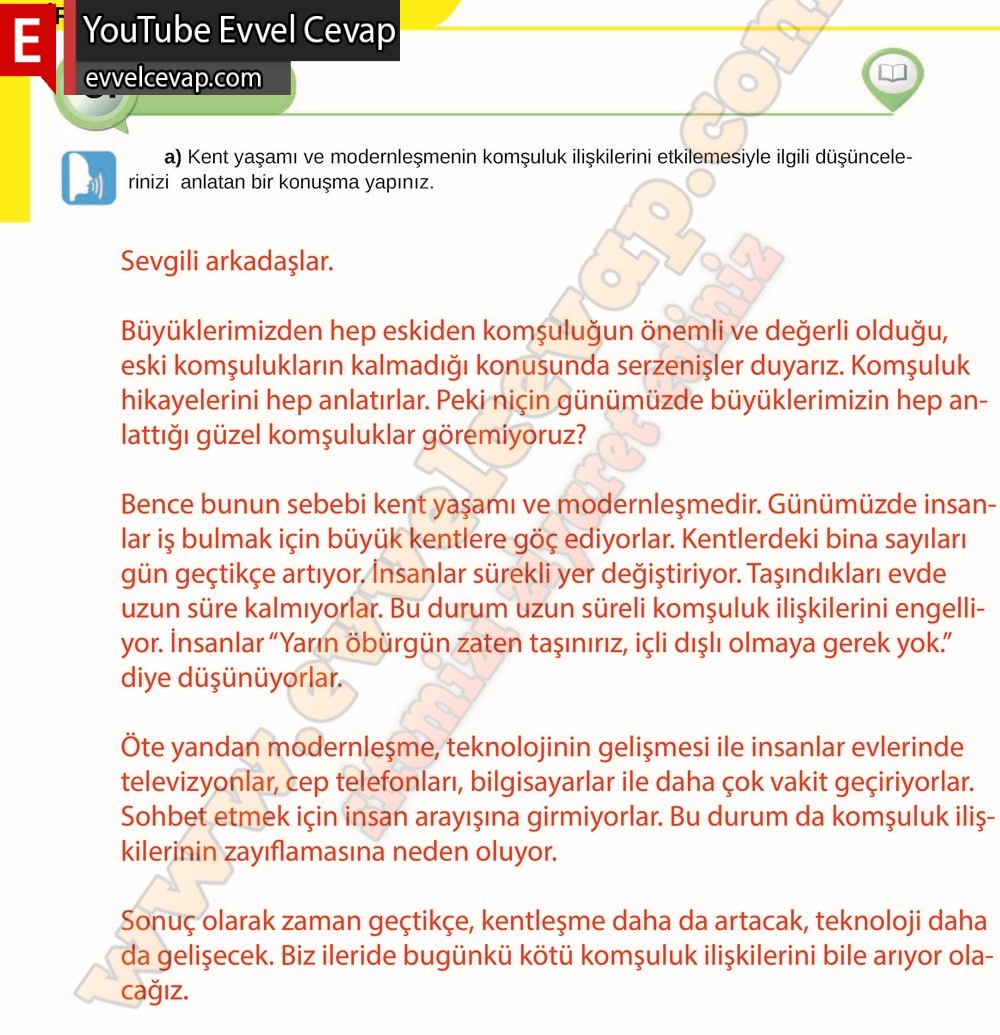 8. sınıf Meb Yayınları T&uuml;rk&ccedil;e Ders Kitabı Cevapları Sayfa 120