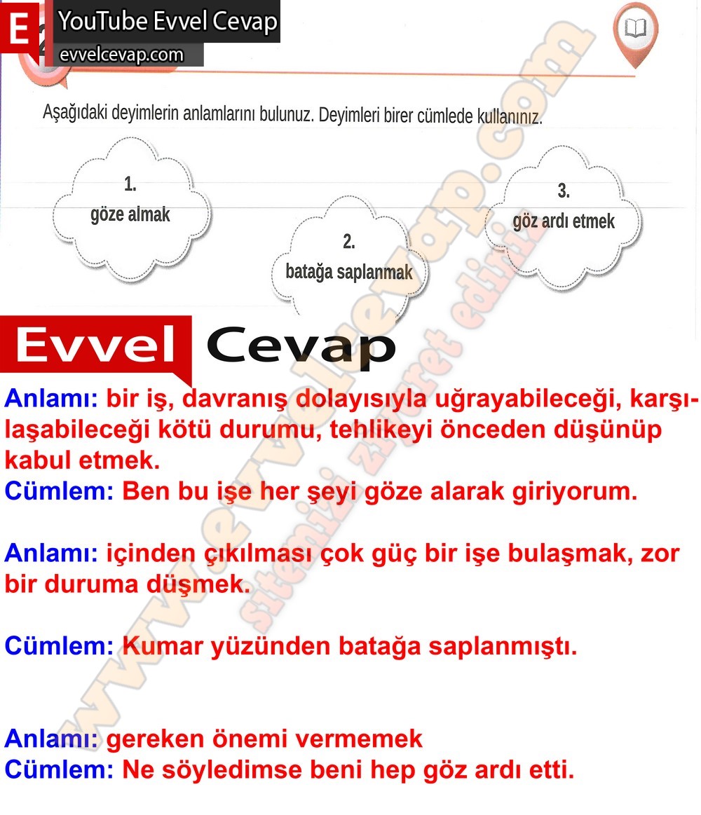 8. sınıf Meb Yayınları T&uuml;rk&ccedil;e Ders Kitabı Cevapları Sayfa 14