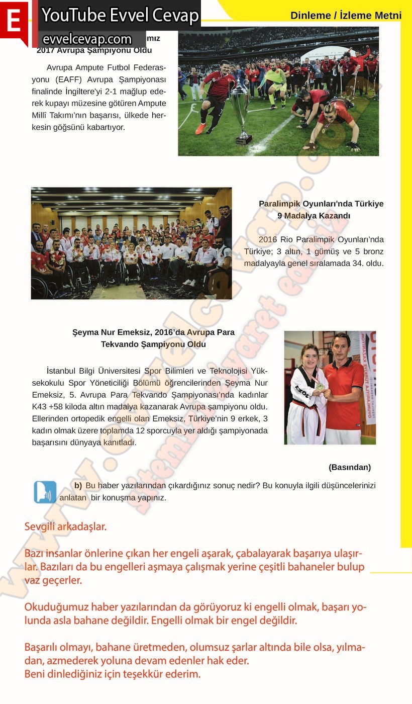 8. sınıf Meb Yayınları T&uuml;rk&ccedil;e Ders Kitabı Cevapları Sayfa 141