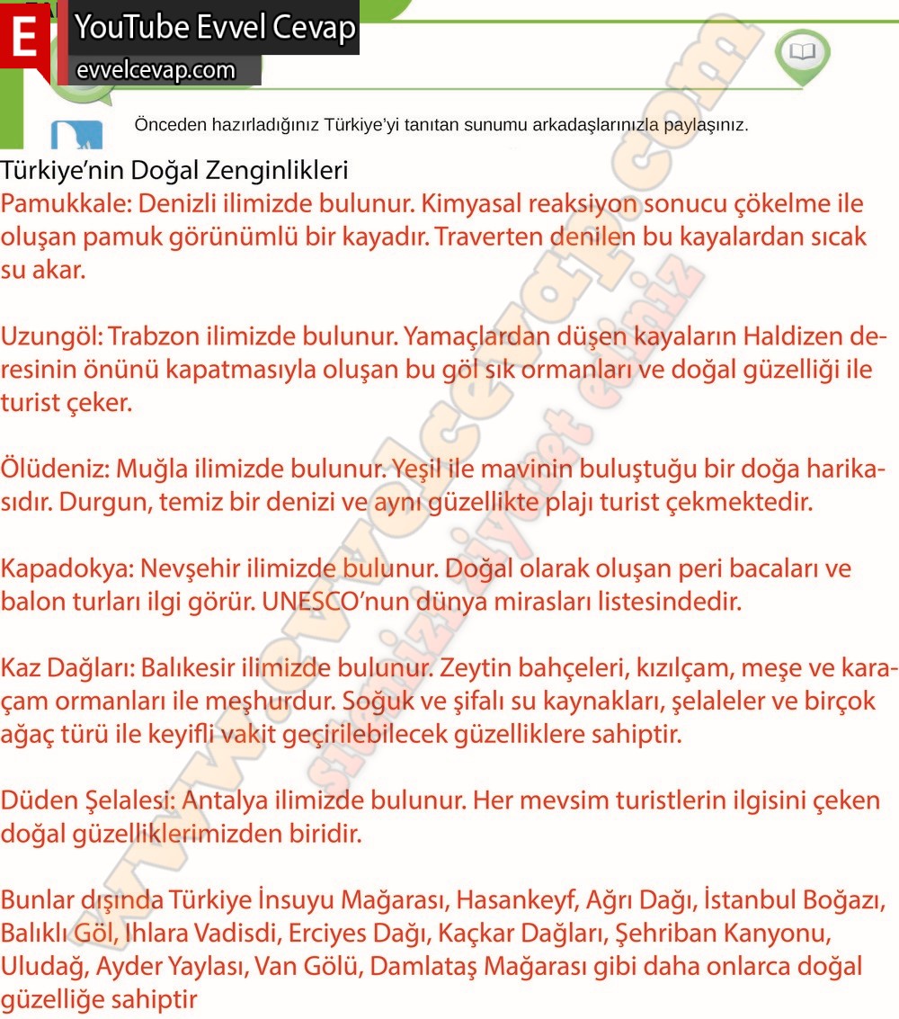 8. sınıf Meb Yayınları T&uuml;rk&ccedil;e Ders Kitabı Cevapları Sayfa 160