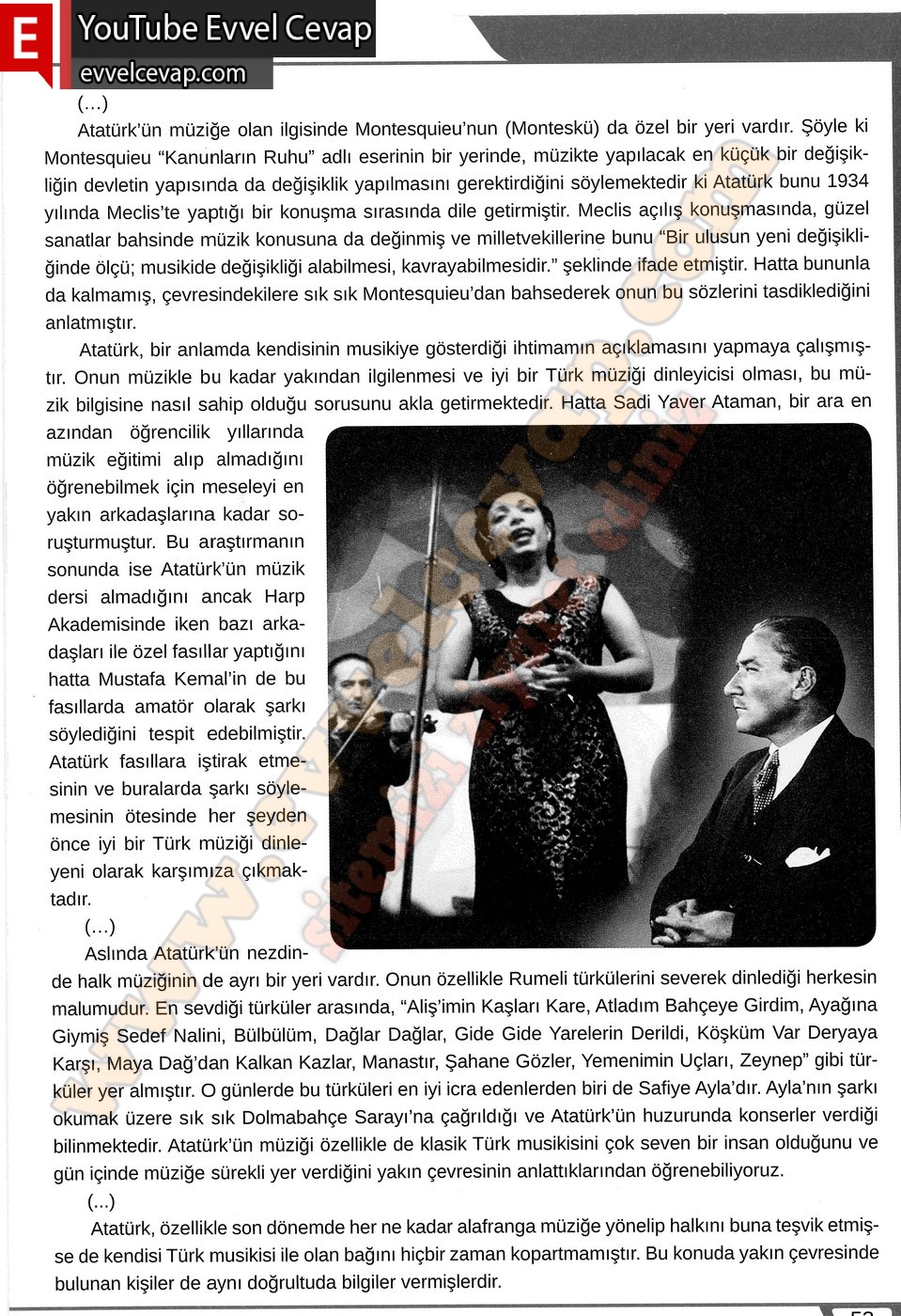 8. sınıf Meb Yayınları T&uuml;rk&ccedil;e Ders Kitabı Cevapları Sayfa 53