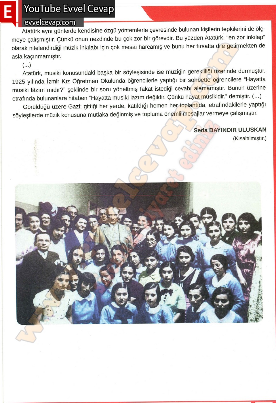 8. sınıf Meb Yayınları T&uuml;rk&ccedil;e Ders Kitabı Cevapları Sayfa 55