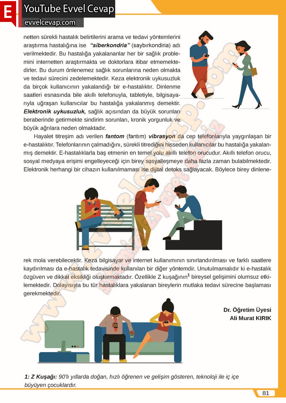 8. sınıf Meb Yayınları T&uuml;rk&ccedil;e Ders Kitabı Cevapları Sayfa 81