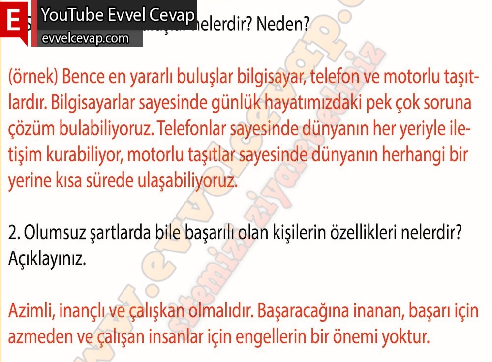8. sınıf Meb Yayınları T&uuml;rk&ccedil;e Ders Kitabı Cevapları Sayfa 88