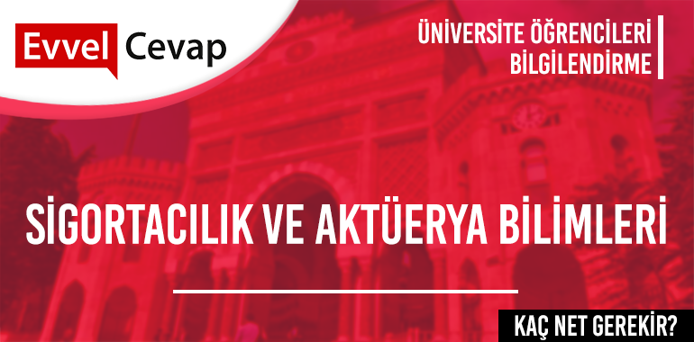 Sigortacılık ve Aktüerya Bilimleri (Yüksekokul) için Kaç Net Gerekir?