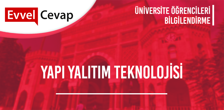 Yapı Yalıtım Teknolojisi 2 Yıllık Başarı Sıralaması 2020