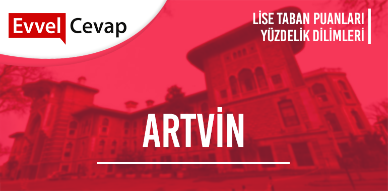 Artvin Lise Taban Puanları ve Yüzdelik Dilimleri