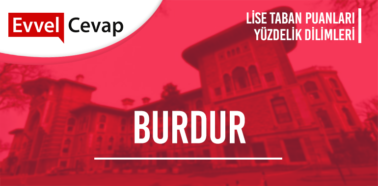 Burdur Lise Taban Puanları ve Yüzdelik Dilimleri