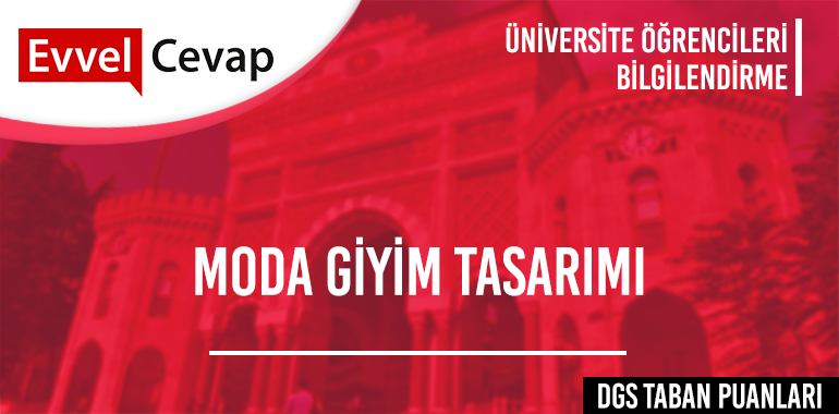 DGS Moda Giyim Tasarımı Taban Puanları