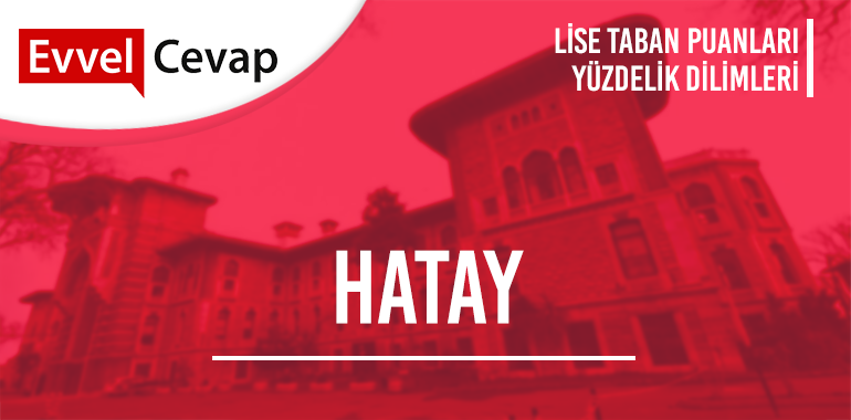 Hatay Lise Taban Puanları ve Yüzdelik Dilimleri