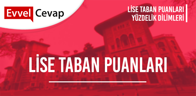 Lise Taban Puanları ve Yüzdelik Dilimleri