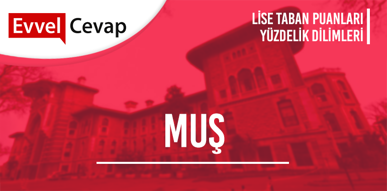 Muş Lise Taban Puanları ve Yüzdelik Dilimleri