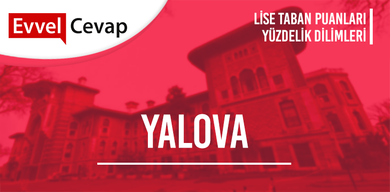 Yalova Lise Taban Puanları ve Yüzdelik Dilimleri
