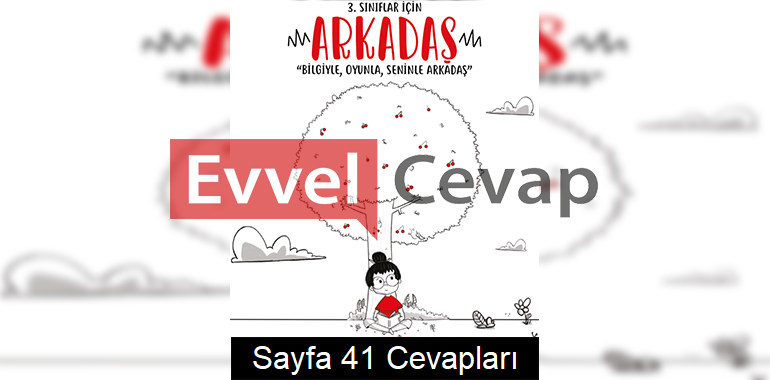 3. Sınıf Arkadaş Tatil Kitabı Sayfa 41 Cevapları