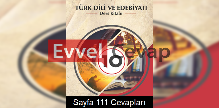10. Sınıf Türk Dili ve Edebiyatı Meb Yayınları Ders Kitabı Cevapları Sayfa 111