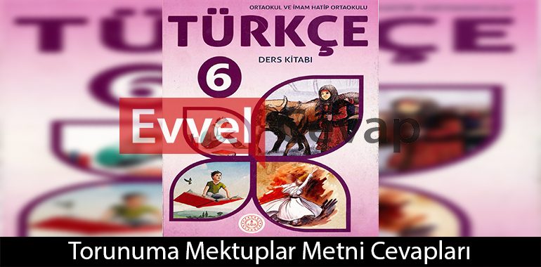 Torunuma Mektuplar Metni Etkinlik Cevapları (6. Sınıf Türkçe)
