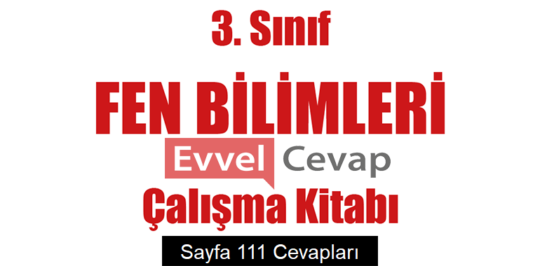 3. Sınıf Fen Bilimleri Çalışma Kitabı Cevapları Sayfa 111