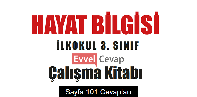 3. Sınıf Hayat Bilgisi Çalışma Kitabı Cevapları Sayfa 101