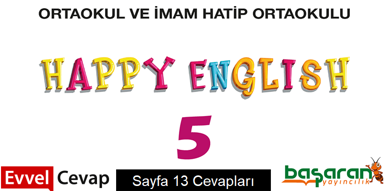 5. Sınıf İngilizce Başaran Yayınları Ders Kitabı Cevapları Sayfa 13