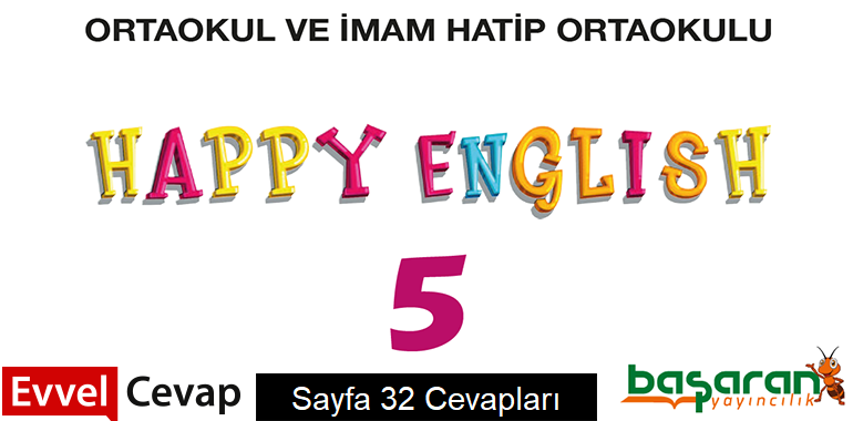 5. Sınıf İngilizce Başaran Yayınları Ders Kitabı Cevapları Sayfa 32