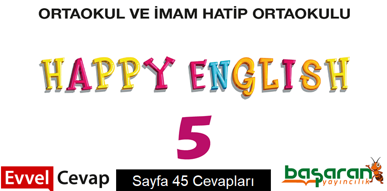 5. Sınıf İngilizce Başaran Yayınları Ders Kitabı Cevapları Sayfa 45