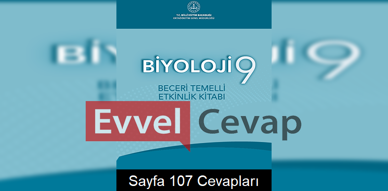 9. Sınıf Biyoloji Beceri Temelli Etkinlik Kitabı Cevapları Sayfa 107