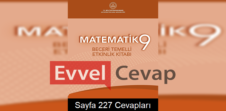 9. Sınıf Matematik Beceri Temelli Etkinlik Kitabı Cevapları Sayfa 227