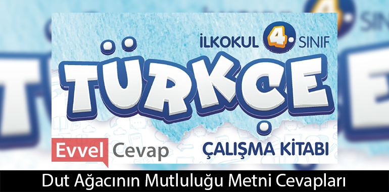 Dut Ağacının Mutluluğu Metni Etkinlik Cevapları (4. Sınıf Türkçe)
