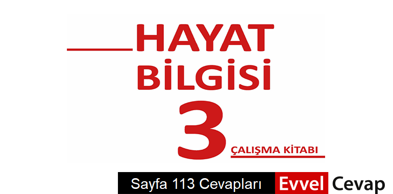 3. Sınıf Hayat Bilgisi Çalışma Kitabı Sayfa 113 Cevapları