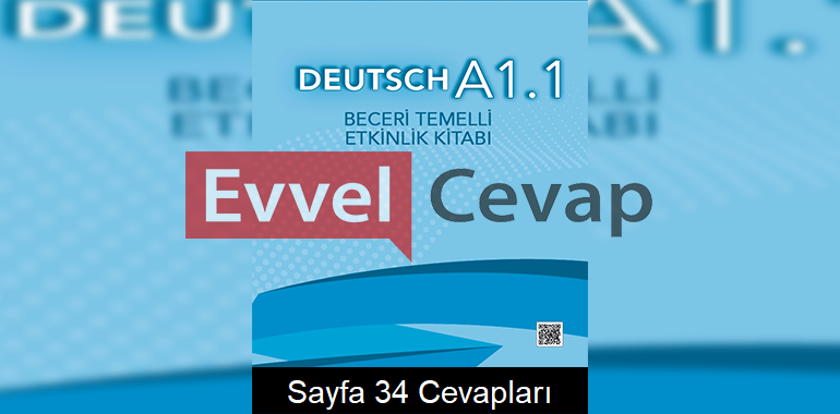 9. Sınıf Almanca Beceri Temelli Etkinlik Kitabı Cevapları Sayfa 34